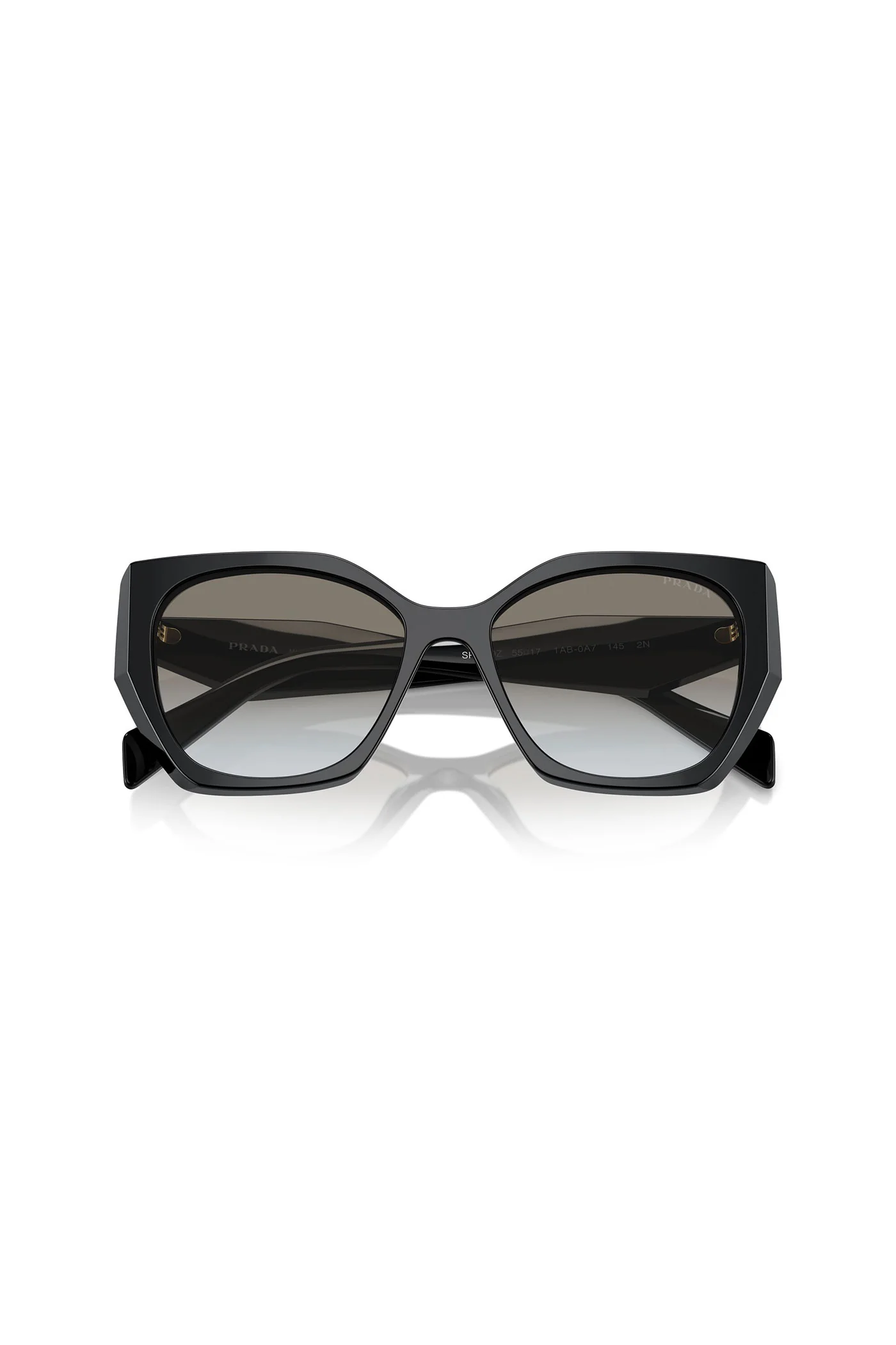 Round Cat Eye Sunglasses - Black - Image 5