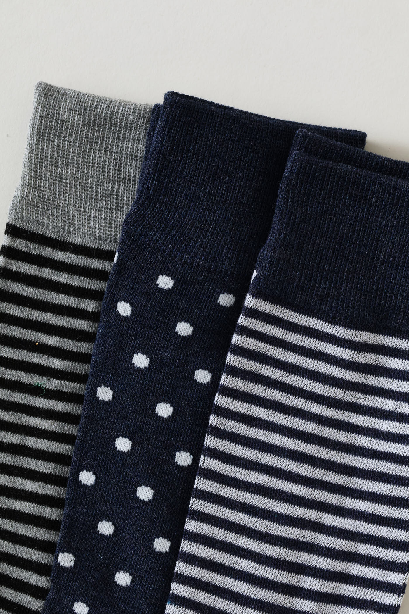 3 Pack Fashion Anklet Socks - Grey/Blue - Image 2