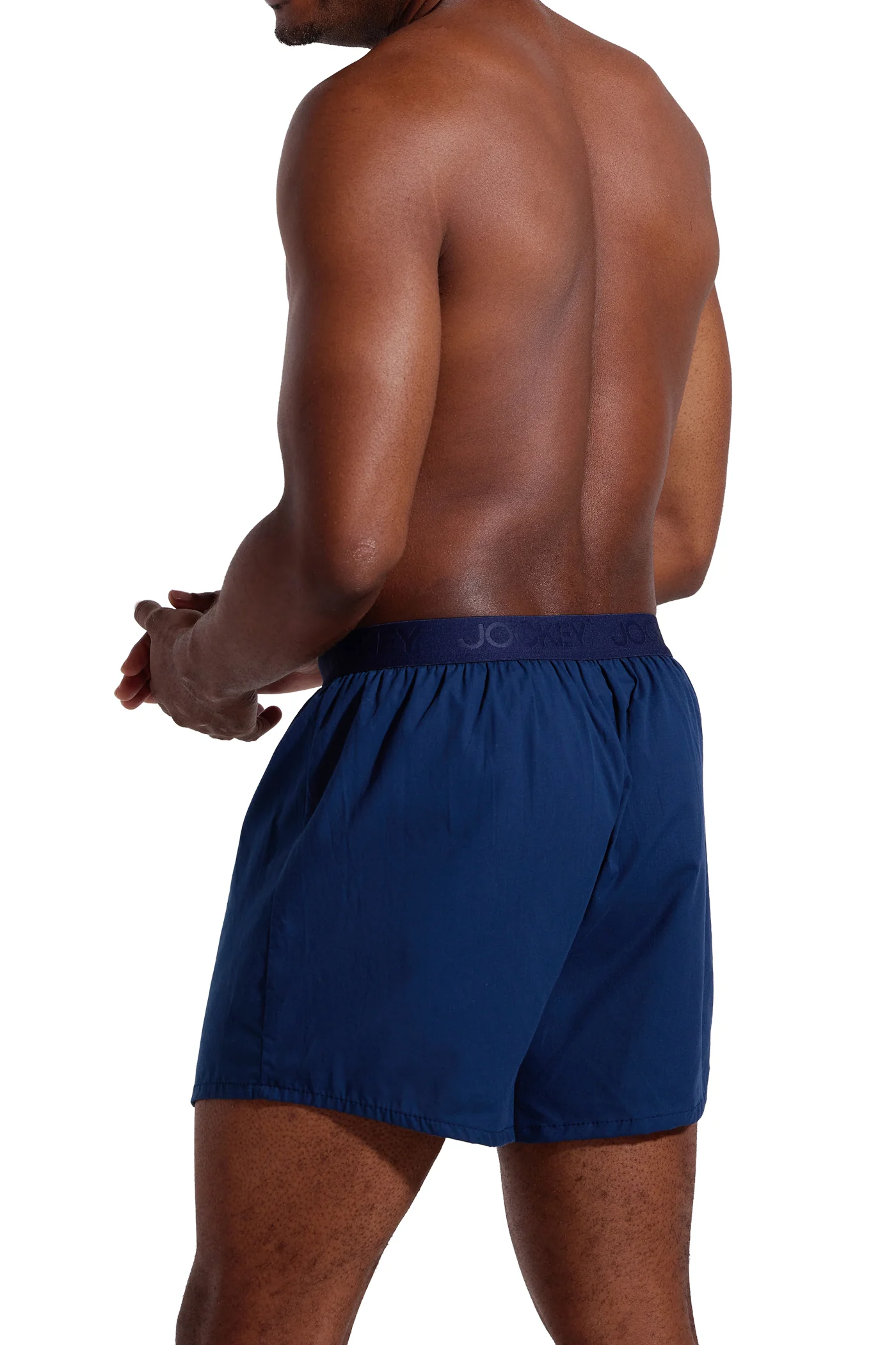 3 Pack Woven Boxers - Blue/Grey - Image 5