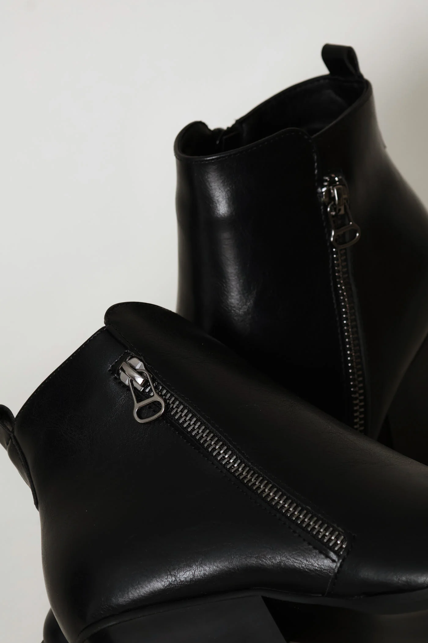 Ankle Block Heel Boot - Black - Image 6