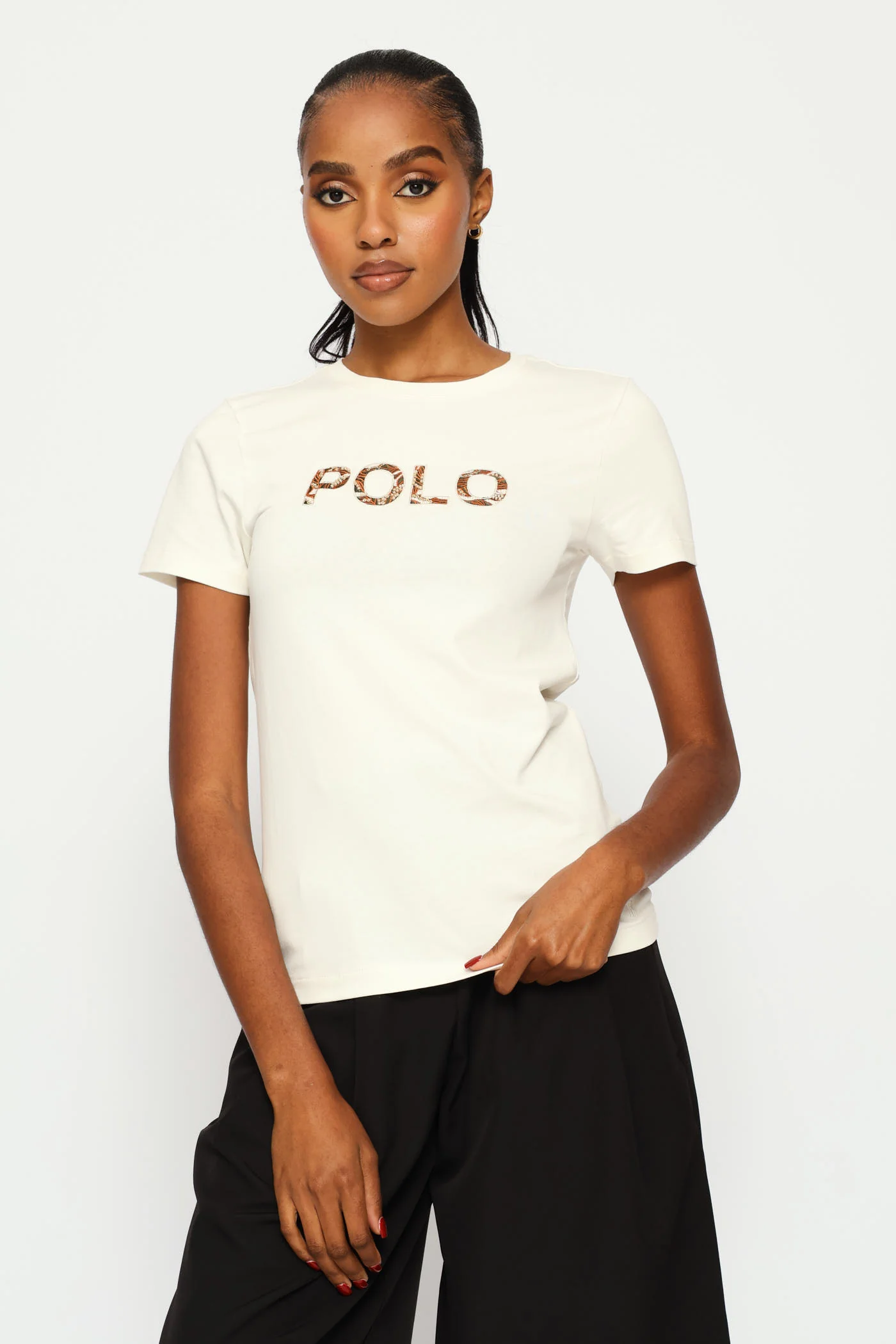 Anlia Embellished T-Shirt - Off White