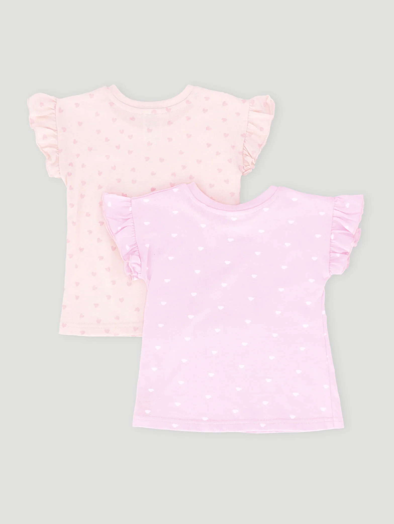 Baby Girls 2 Pack Classic Spots Tee - Dusty Pink - Image 2