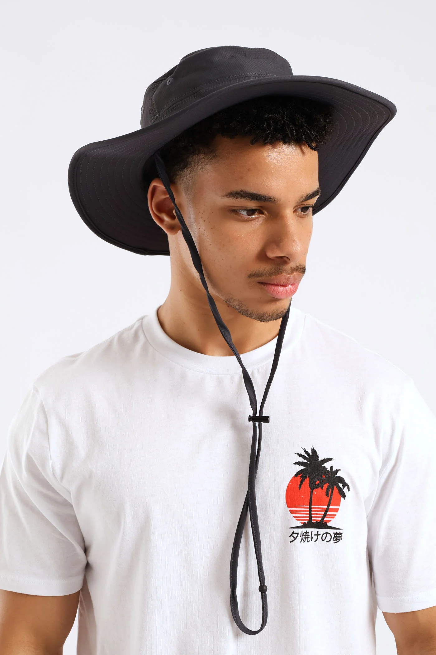 Big Rim Fisherman Bucket Hat - Charcoal