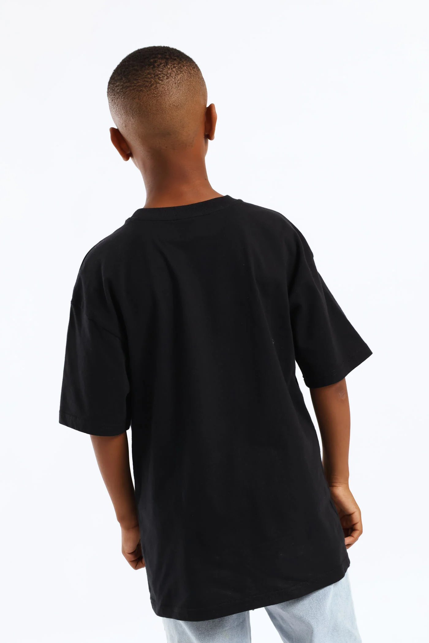 Black Oversized Nasa Moon Print T-Shirt - Black - Image 5