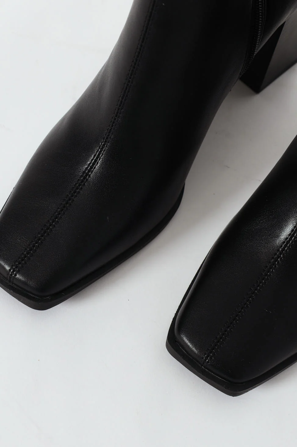 Block Heel Ankle Boots - Black - Image 7