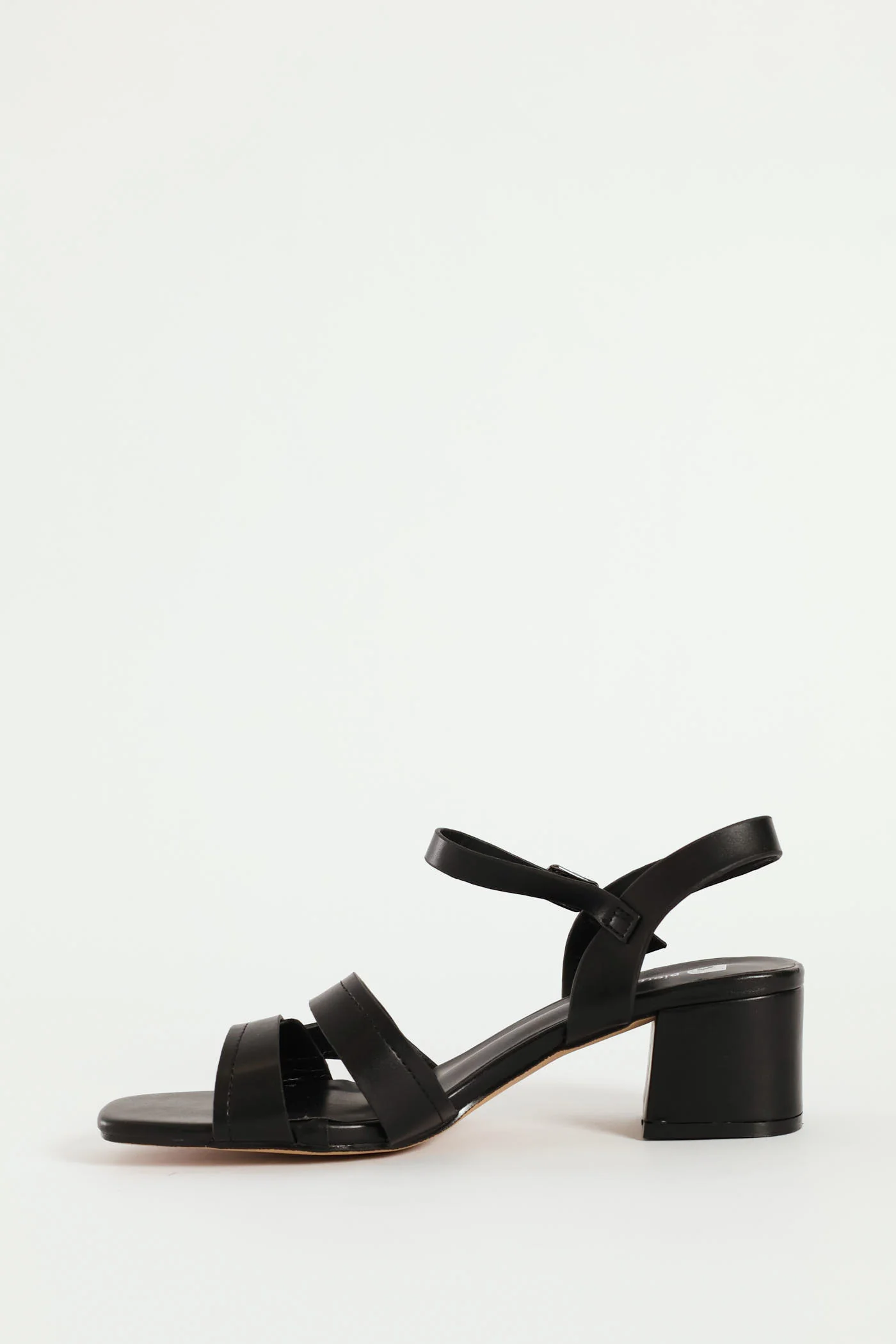 Strappy Block Heel - Black - Image 2