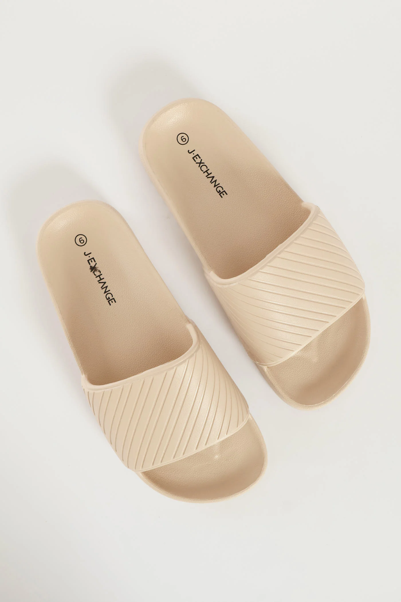 Blown Eva Slide With Stripe Upper Pattern - Stone