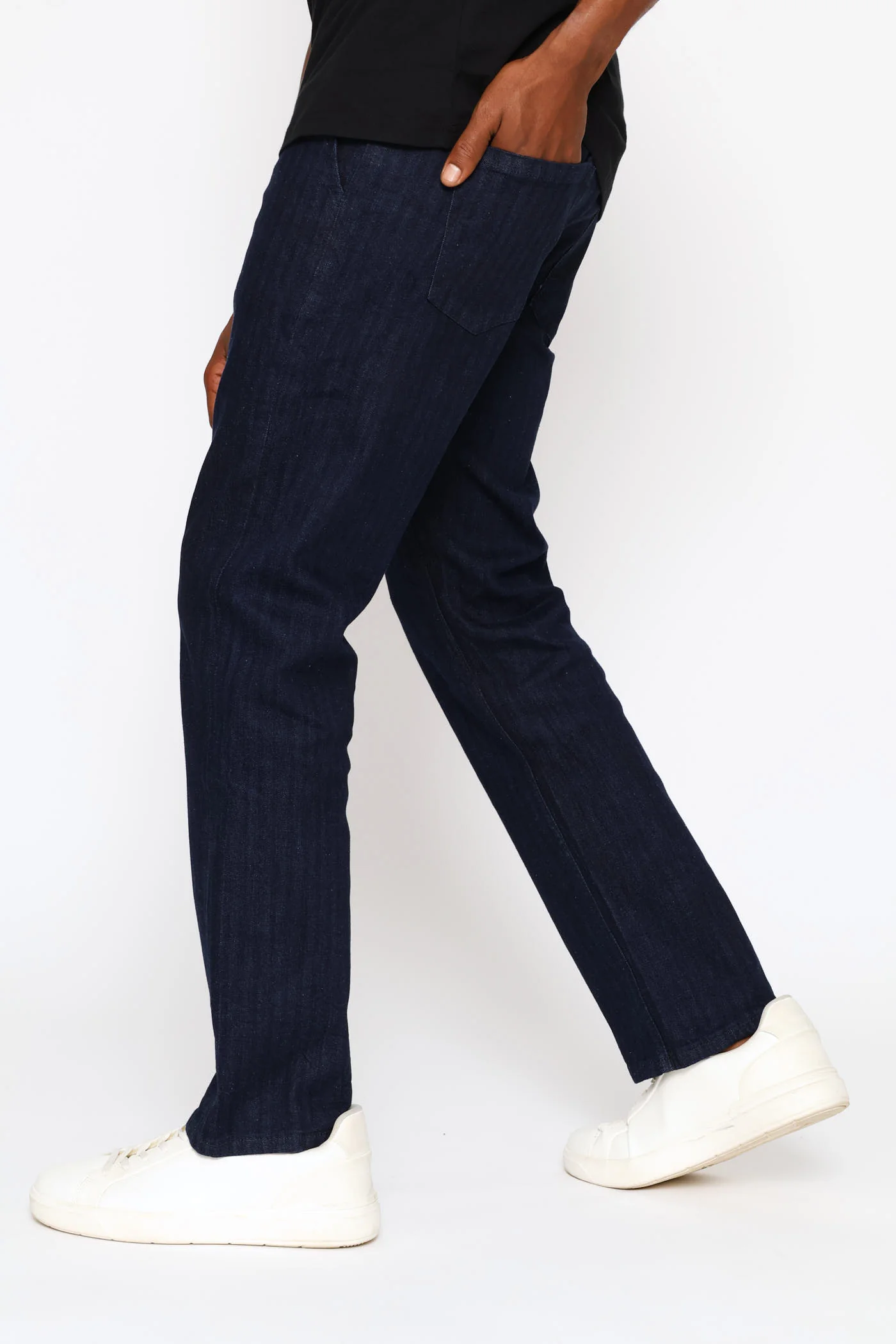 Bohang Herring Bone Chino - Navy - Image 2