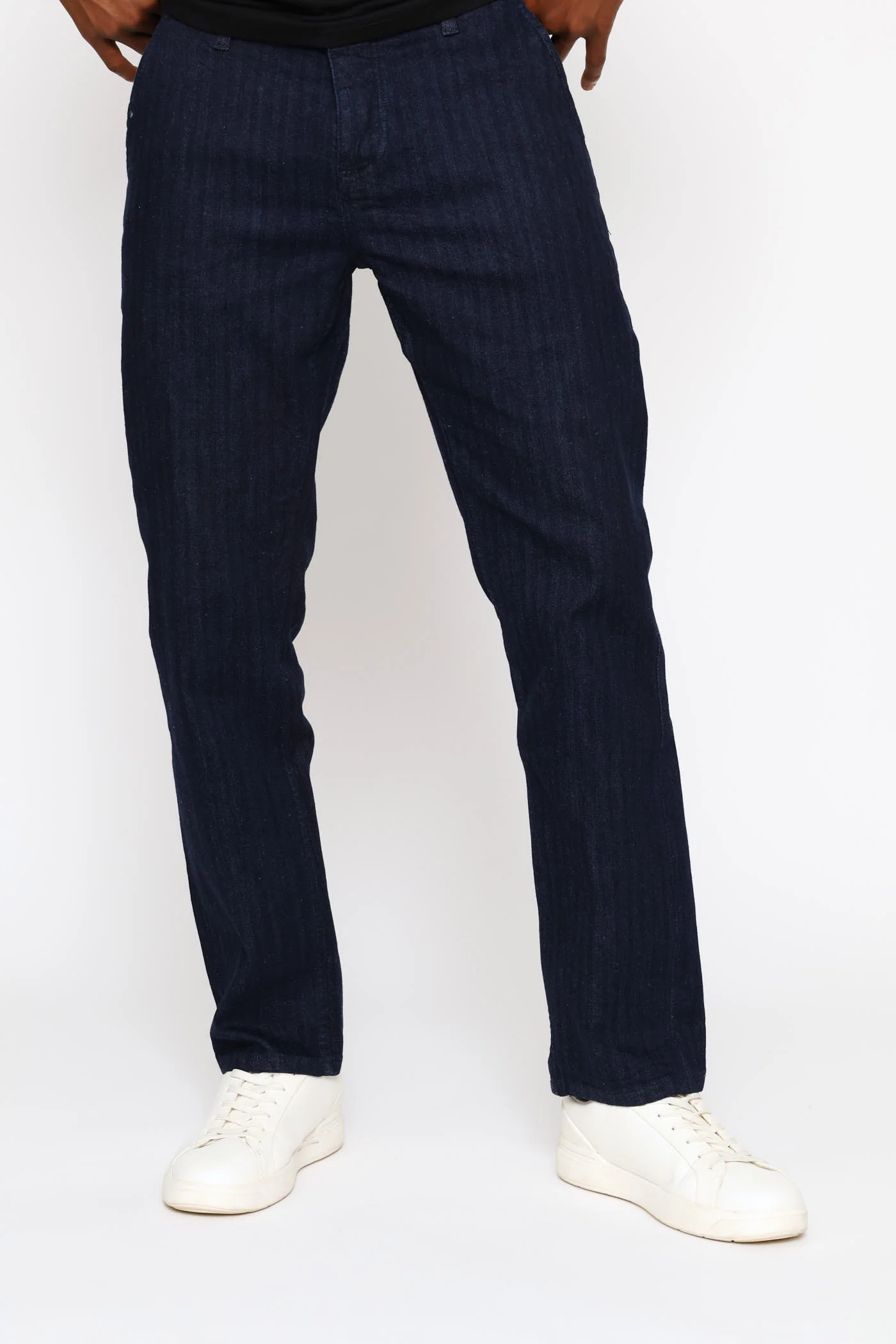 Bohang Herring Bone Chino - Navy - Image 3