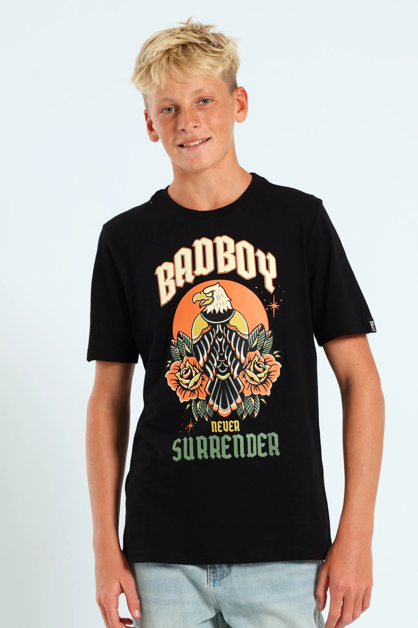 Boys Badboy Eagle Tee - Black