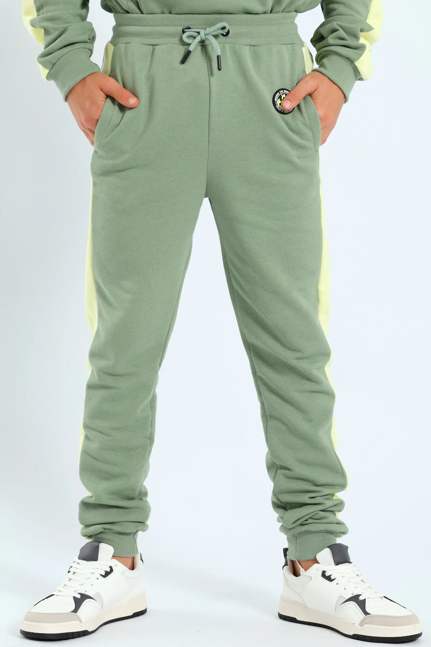 Boys Badge Jogger - Sage - Image 4