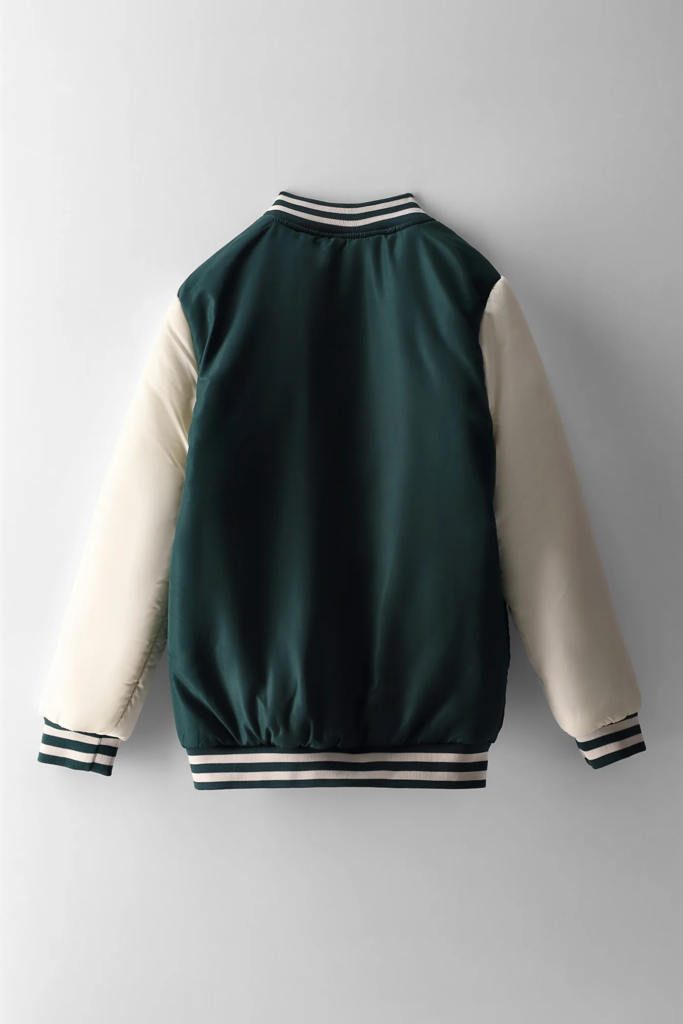 Boys Baseball Bomber Jacket - Dark Green - Image 6