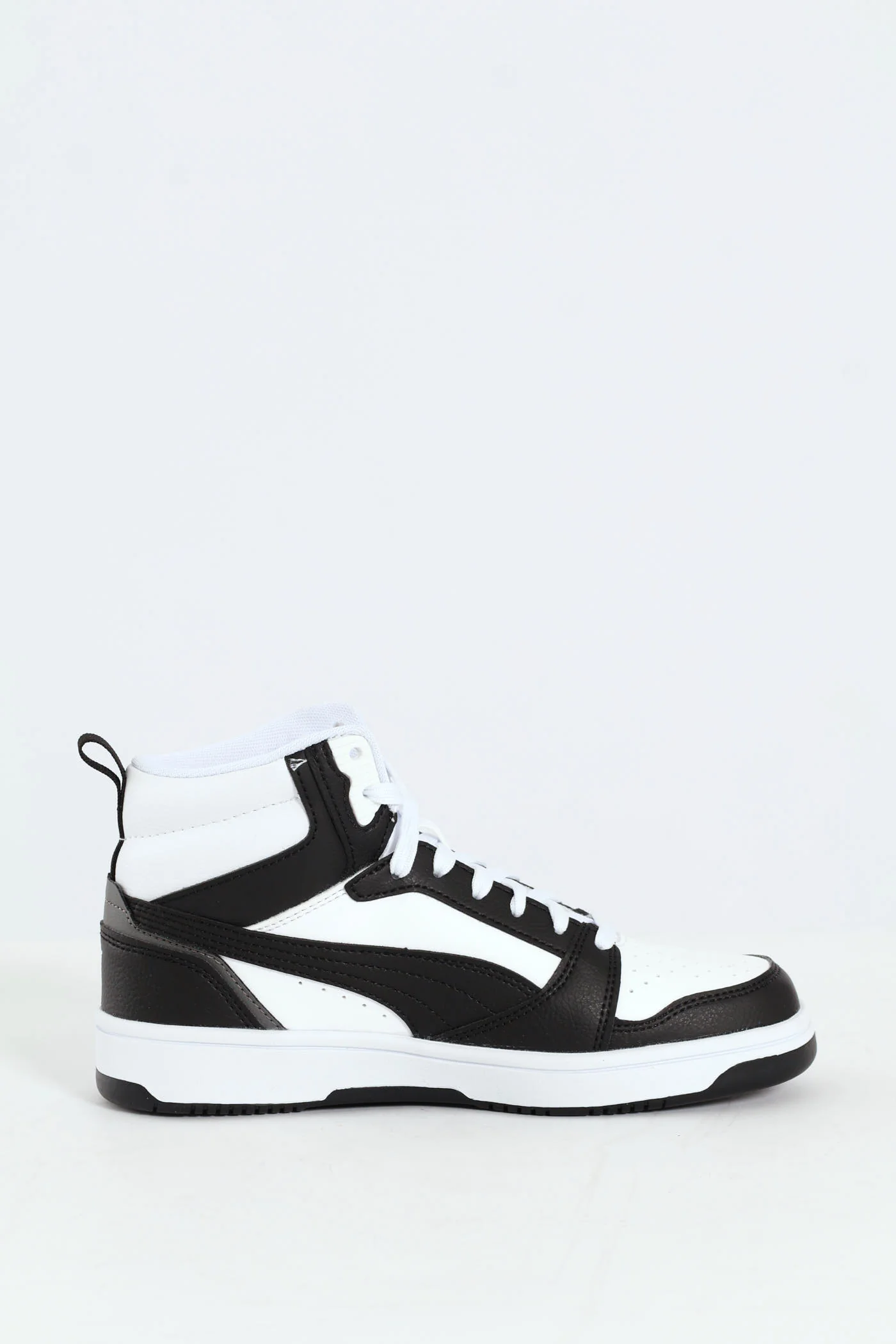 Boys Rebound V6 Mid Sneaker - White/Black - Image 4
