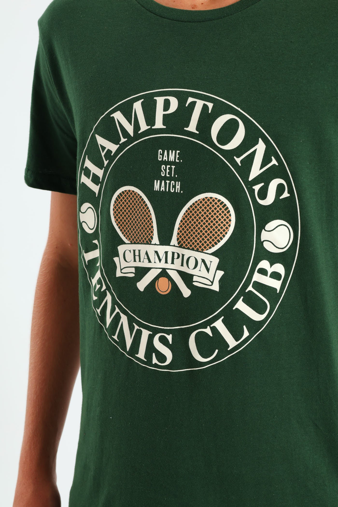 Boys Tennis Print Tee - Green - Image 2