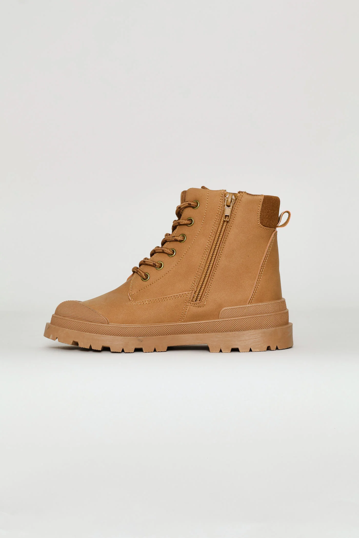 Boys Toe Cap Hiker Boot - Honey - Image 3
