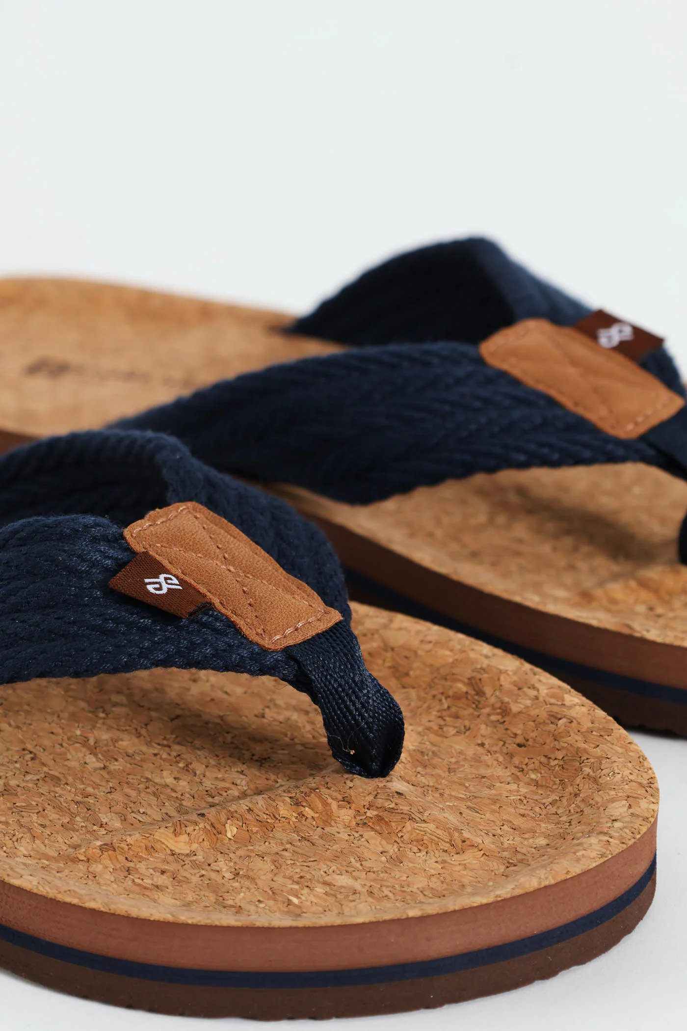 Braided Upper Cork Wide Vamp - Navy - Image 2