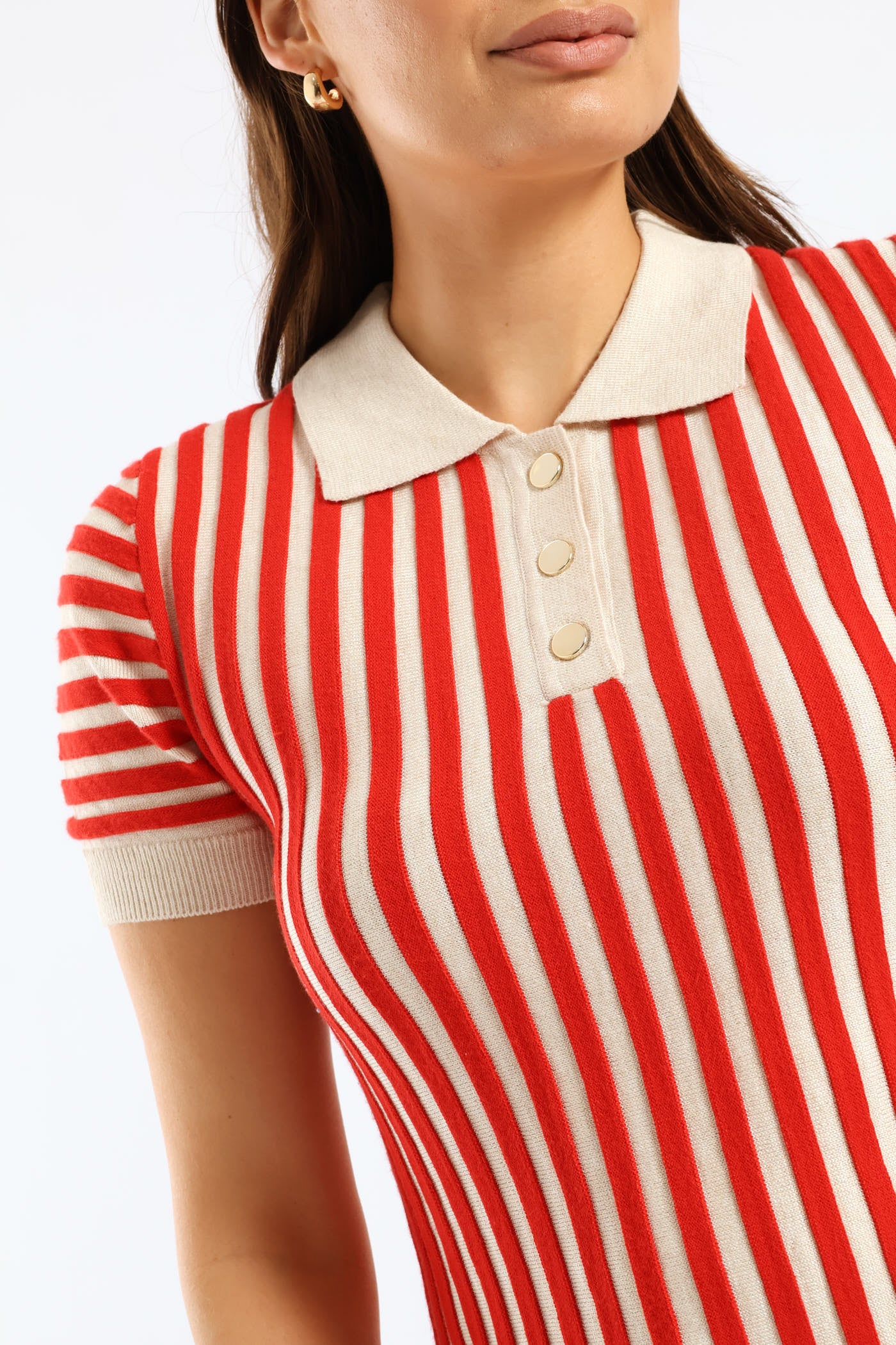 Button Two Tone Golfer - Red - Image 2