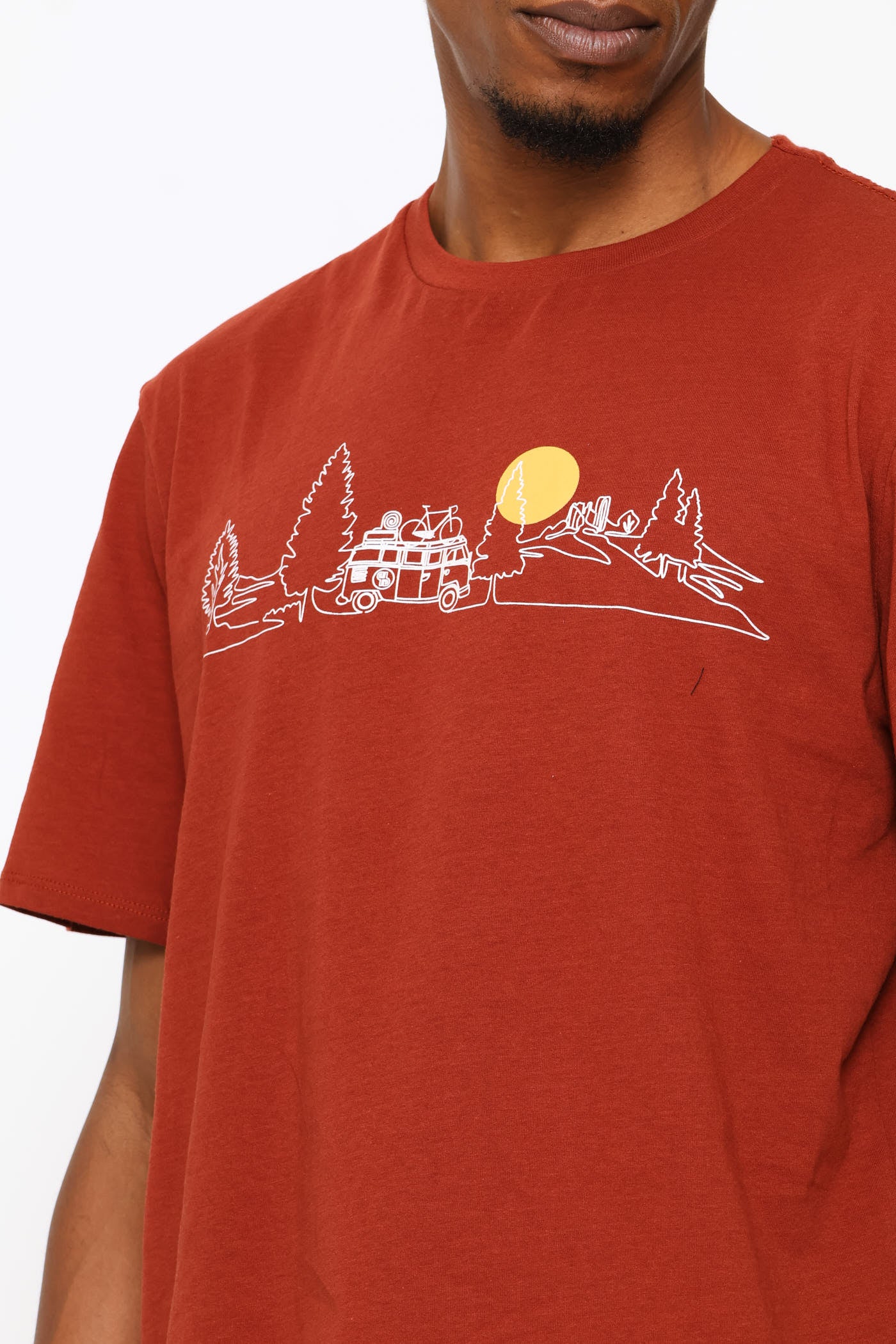 Camper Van Woods Tee - Ochre - Image 2