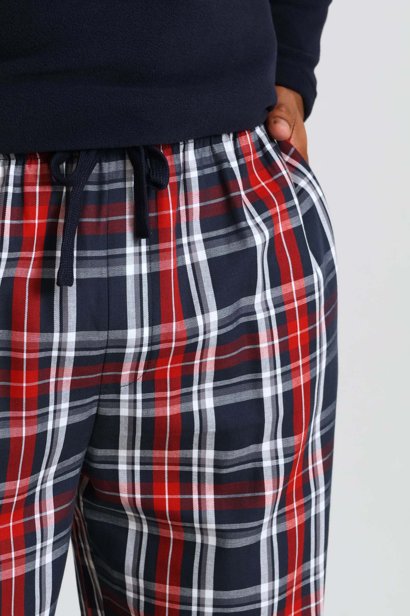 Check Woven Pants - Red - Image 5