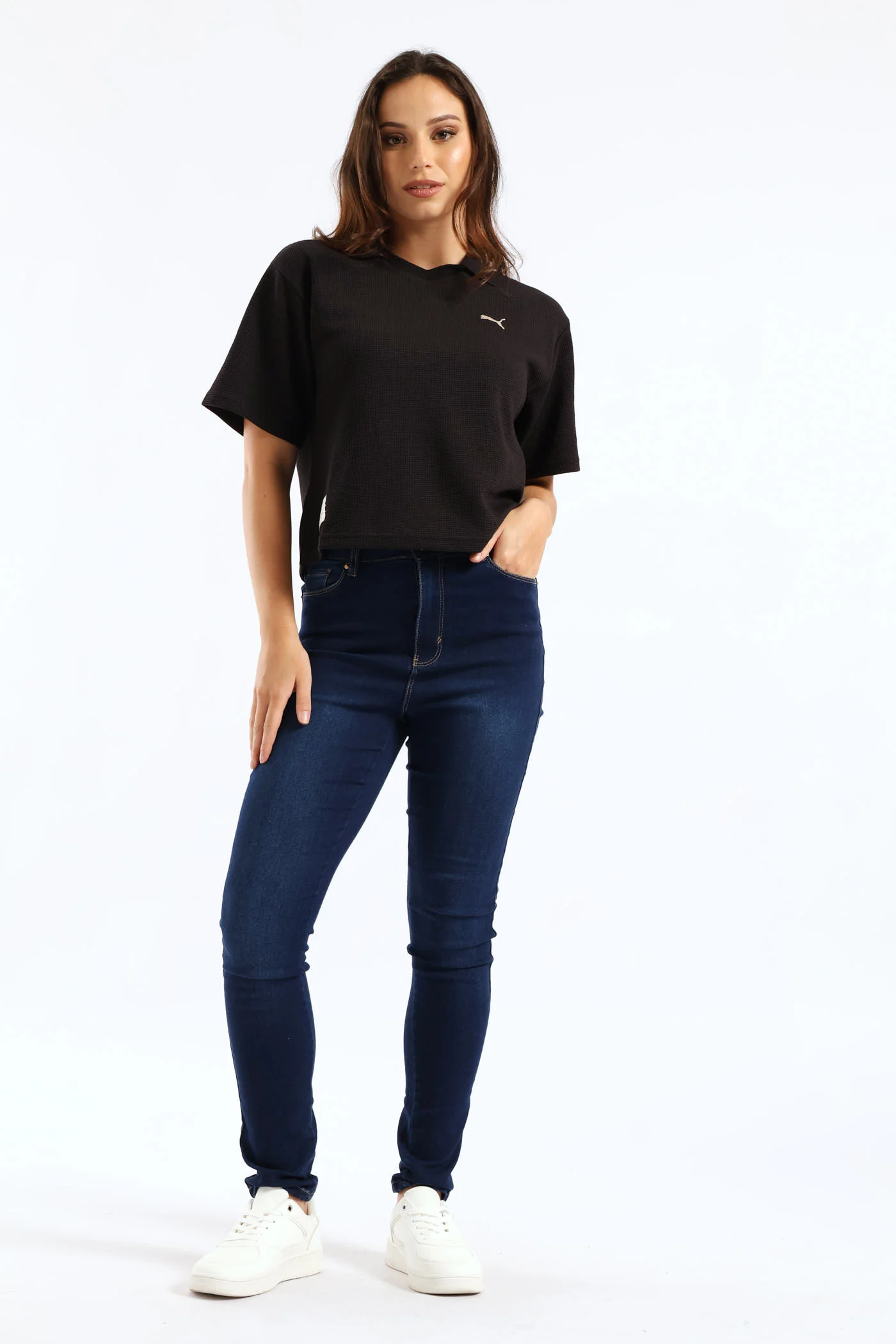 Class Relaxed Pinnacle Polo Boxy Tee - Black - Image 3