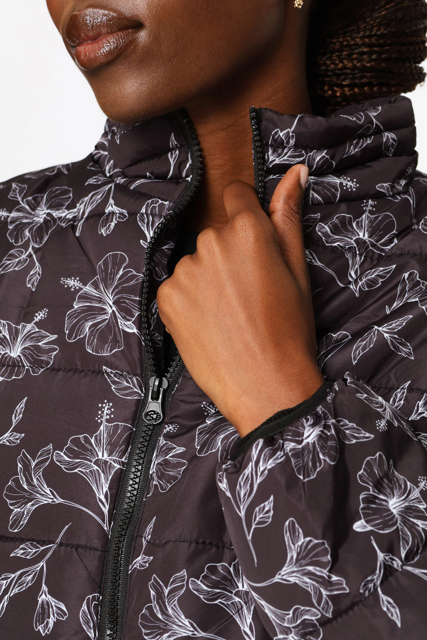 Classic Puffer Jacket - Black/White - Image 2