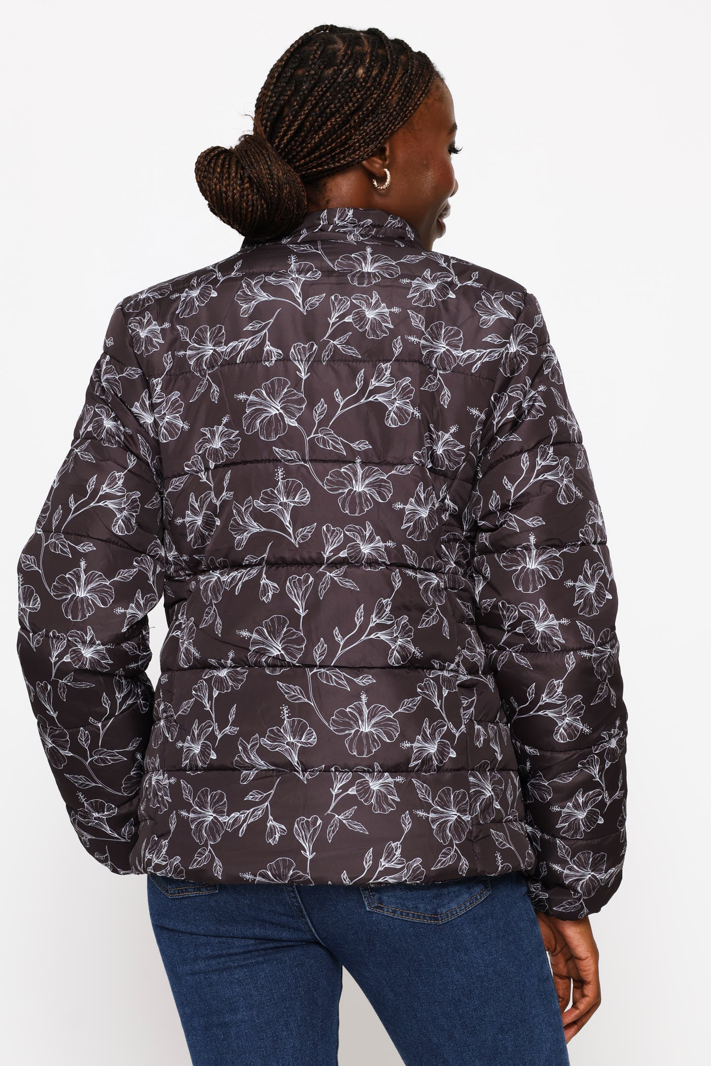 Classic Puffer Jacket - Black/White - Image 4