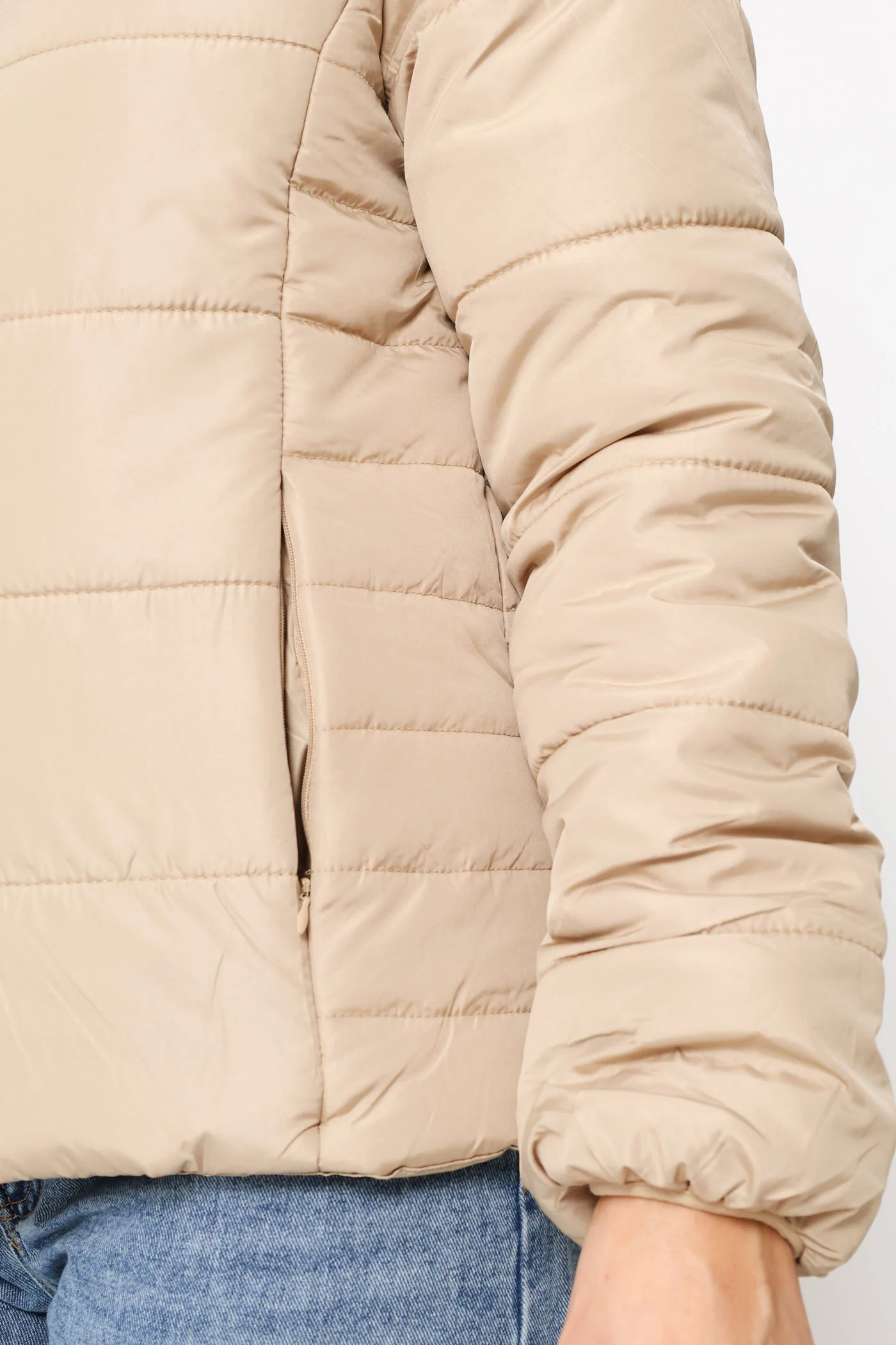 Classic Puffer Jacket - Dark Beige - Image 7