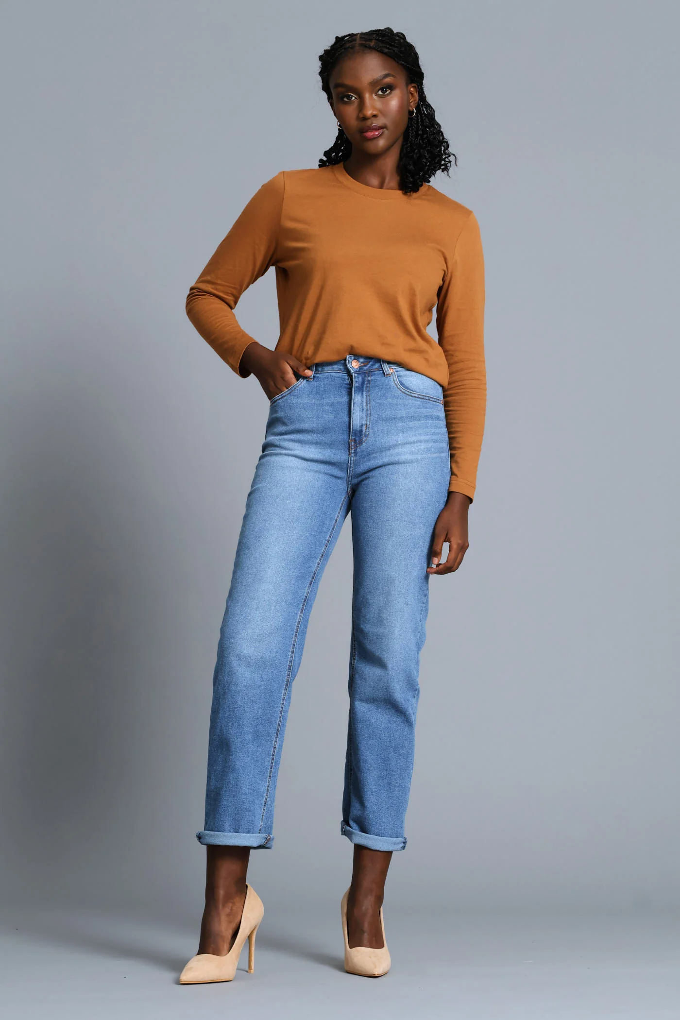 Classic Straight Leg Denim - Salty Mid Wash