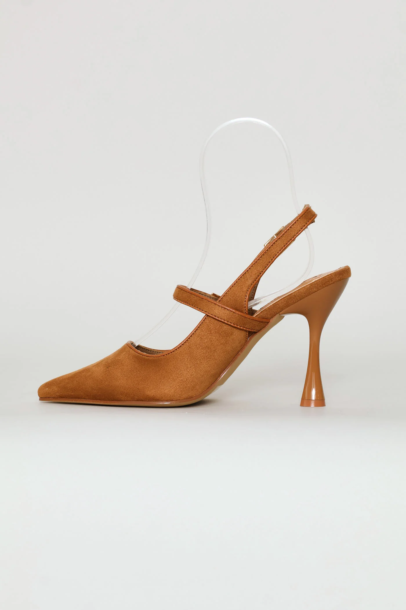Contrast Binding Mary Jane Slingback Heel - Tan - Image 5