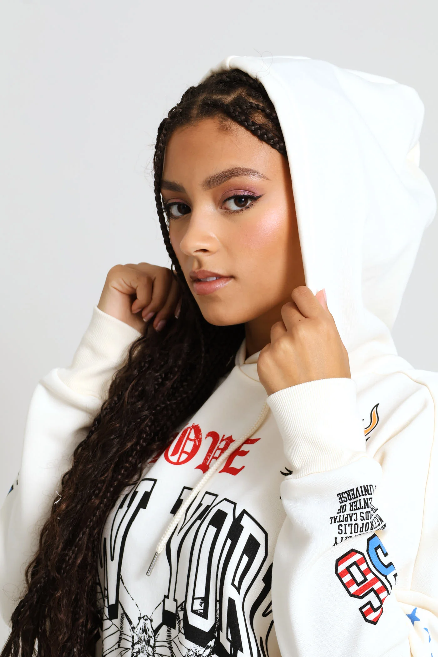 Dope Love Oversized Hoody - Off White - Image 2