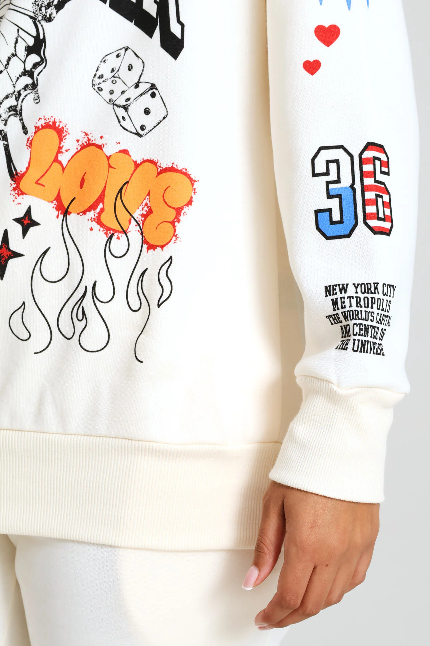 Dope Love Oversized Hoody - Off White - Image 6