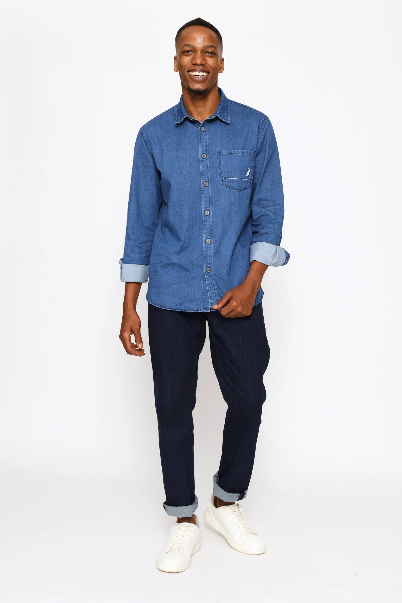 Duane Denim Shirt - Indigo - Image 6