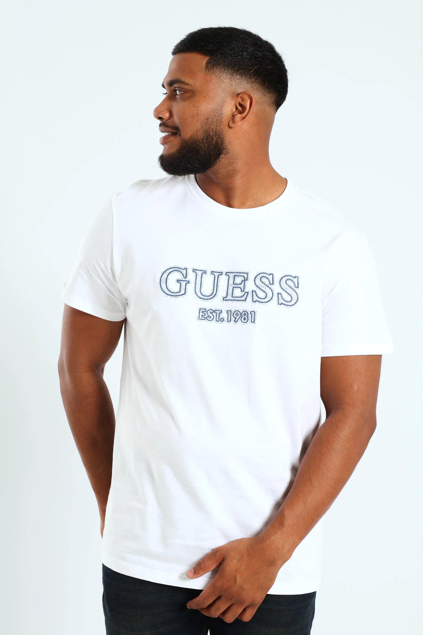 Embroidered Short Sleeve Tee - White