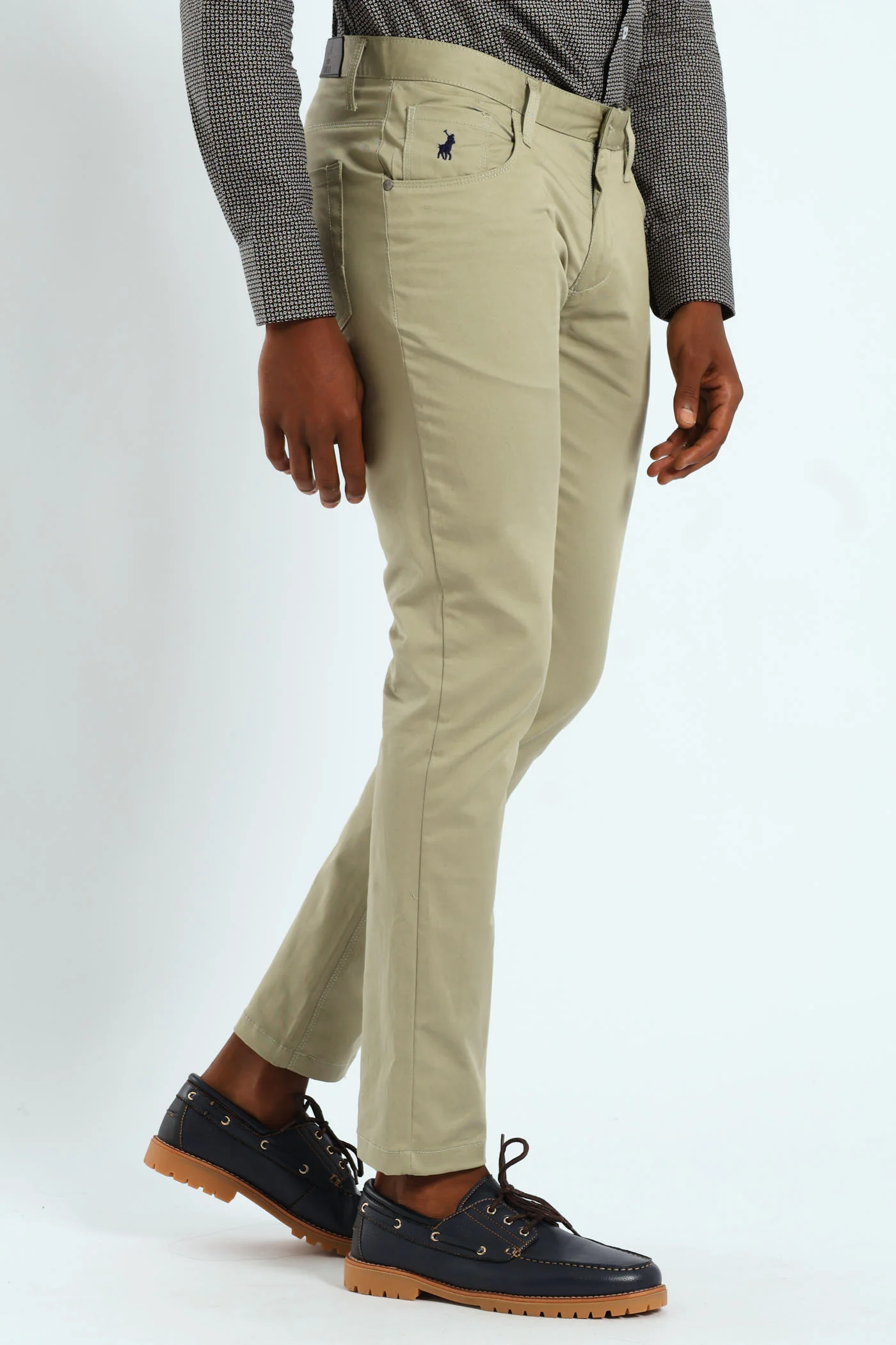 Ethan Slim Leg Trousers - Light Green - Image 2