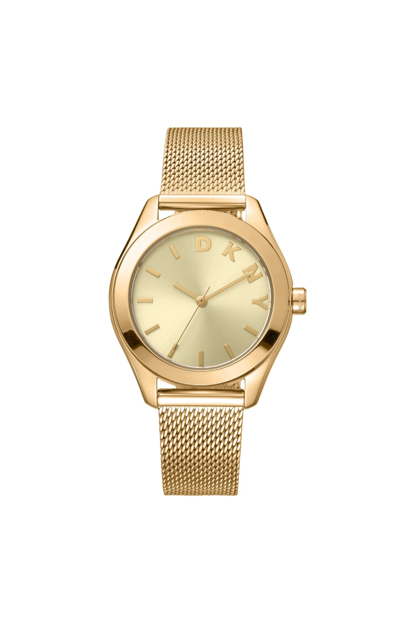 Everyday Gold Case & Dial Watch With Mesh Bracelet - Gold