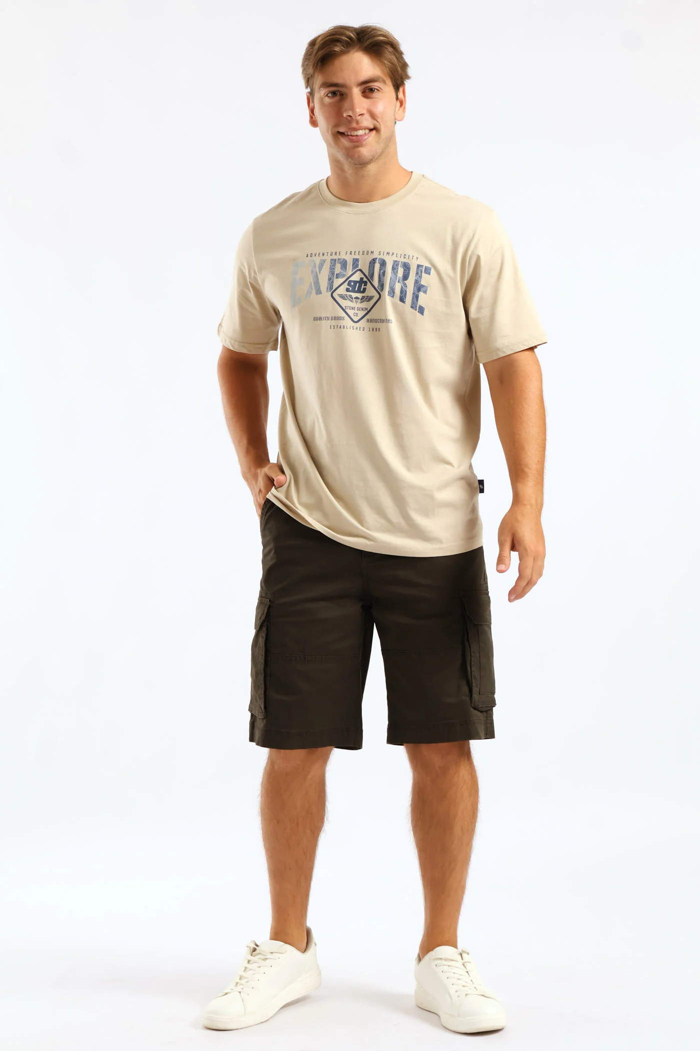 Explore Tee - Stone