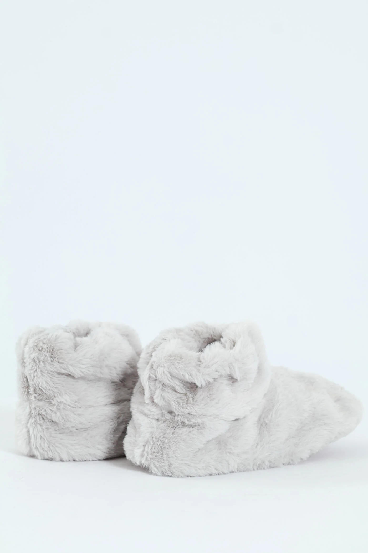 Faux Fur Sock Bootie - Grey - Image 4