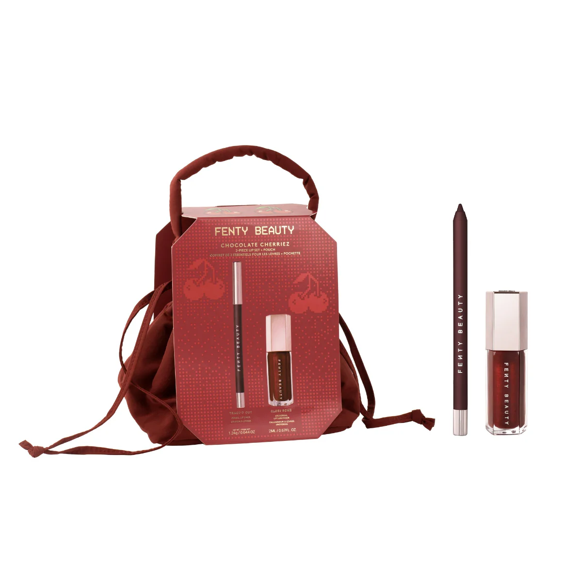 Chocolate Cherriez 2-Piece Lip Set + Pouch