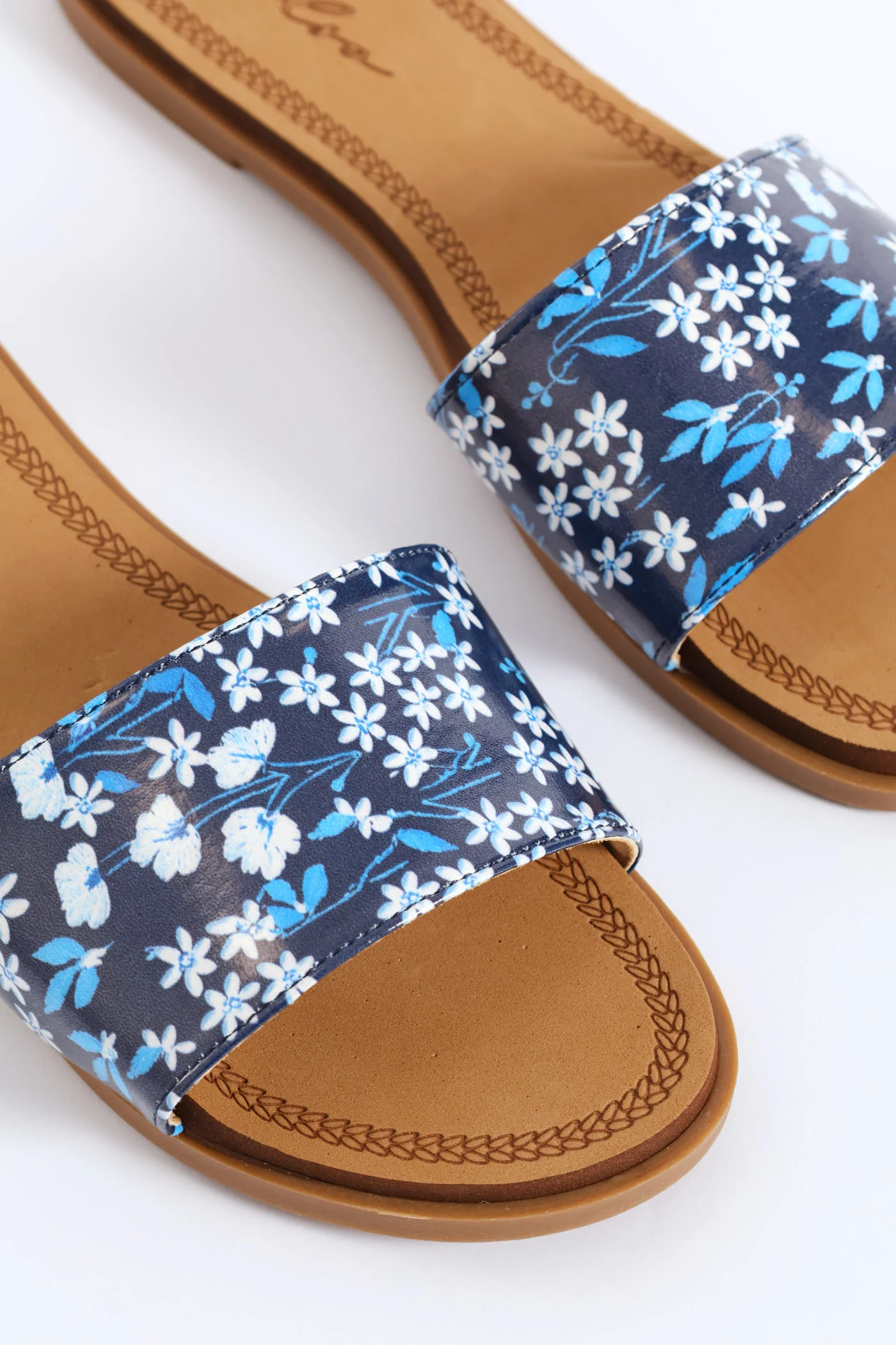 Floral Summer Sandal - Blue - Image 2