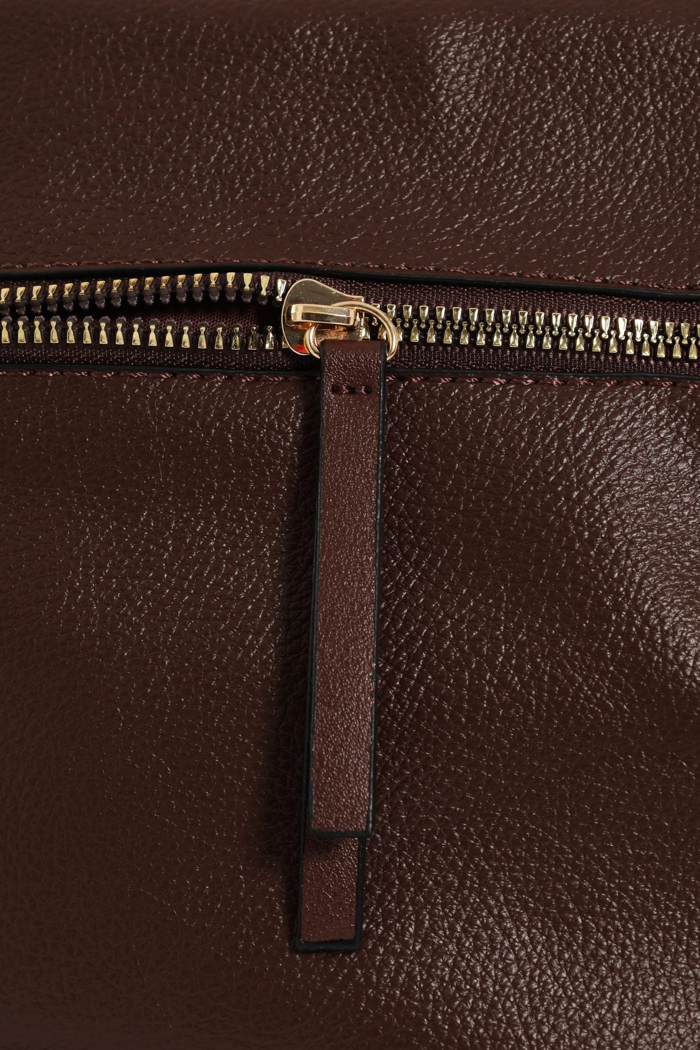 Front Zip Bucket Bag - Dark Brown - Image 4