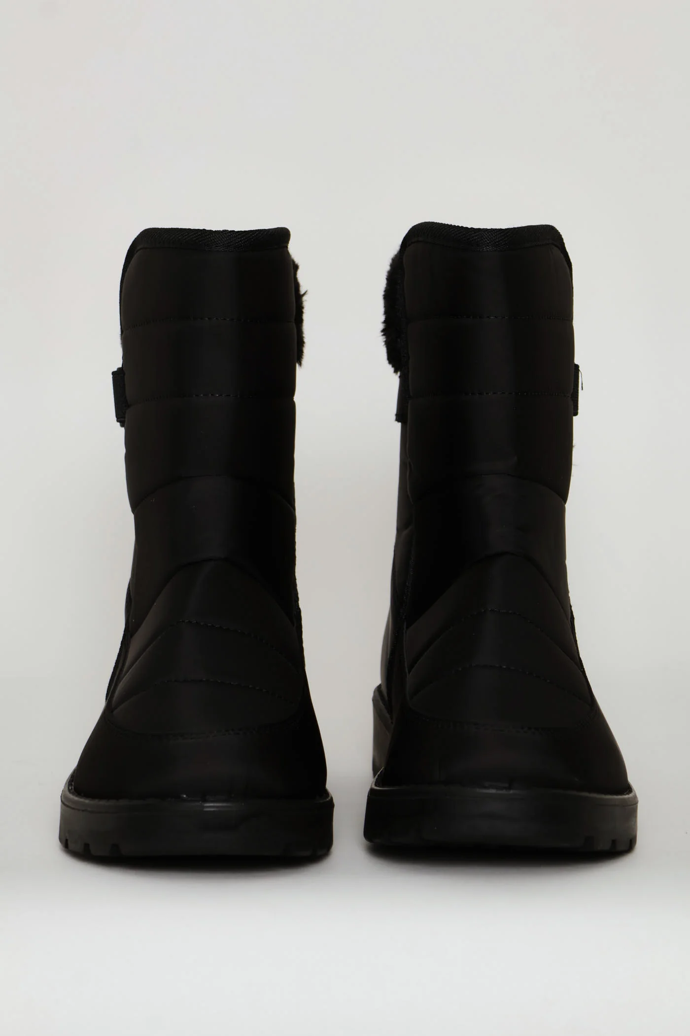 Faux Fur Snow Boot - Black - Image 4