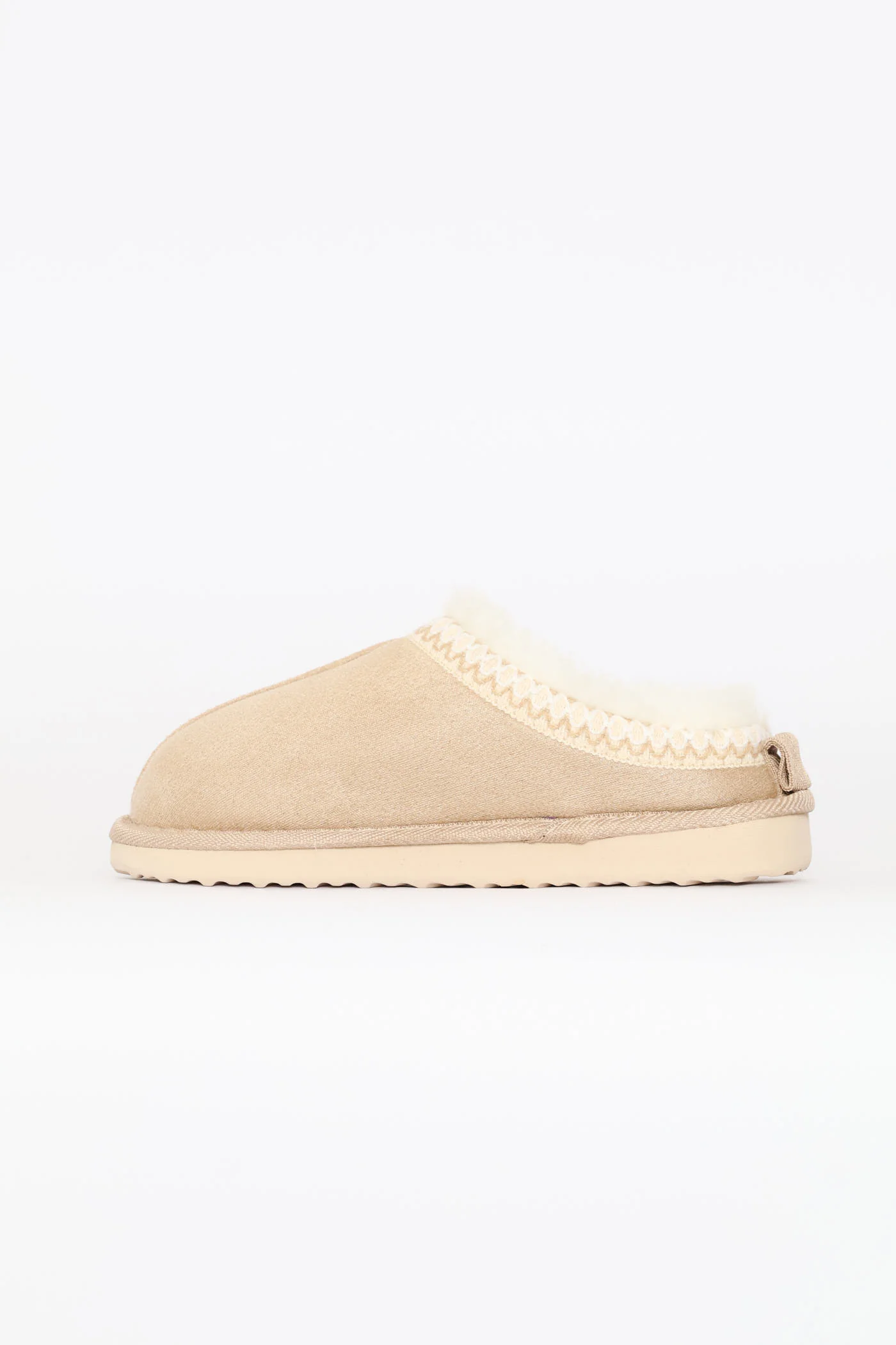Girls Blanket Stitch Slipper - Stone - Image 3