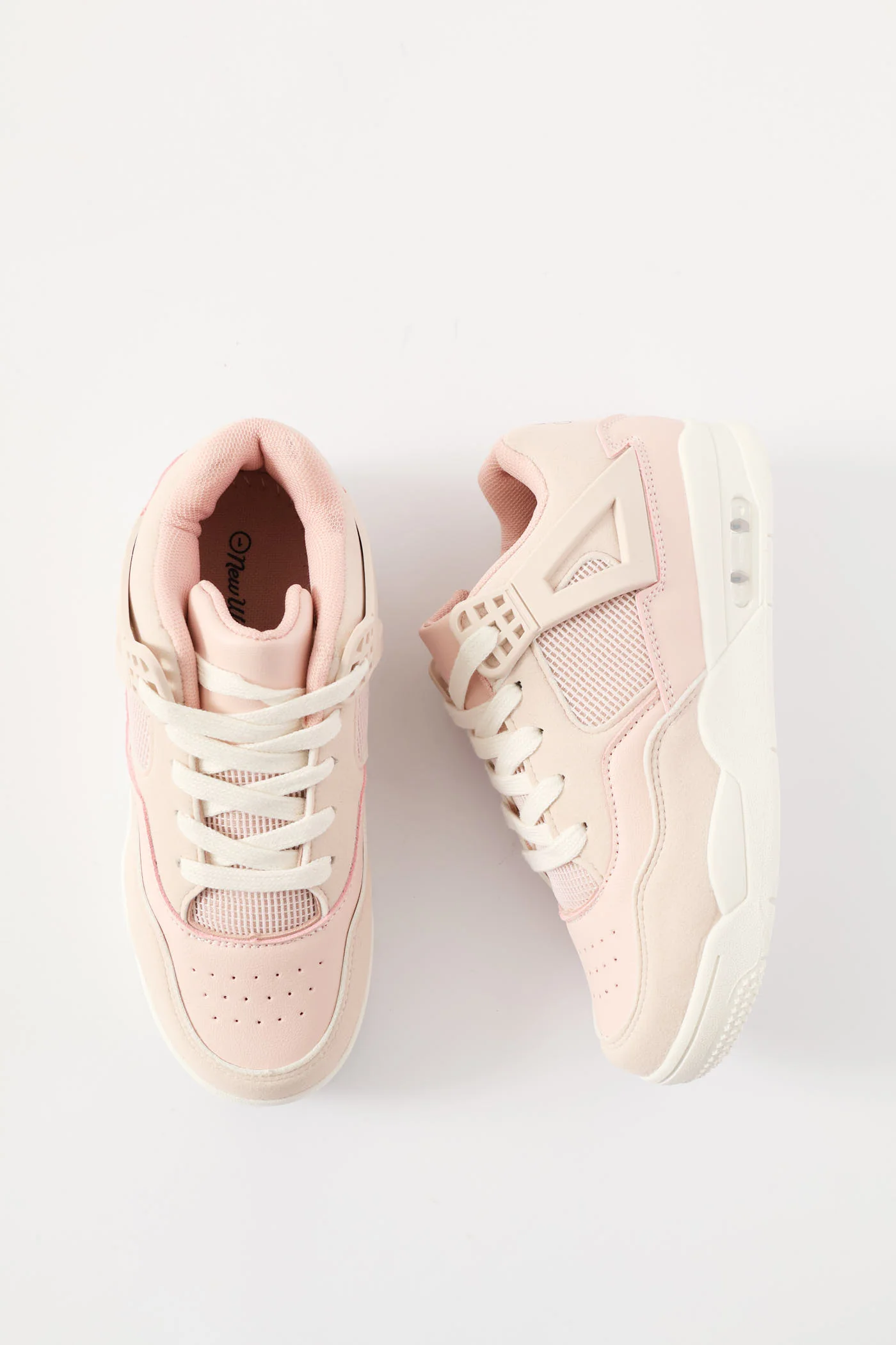 Girls Bubble Sole Hitop Sneaker - Pink/Stone