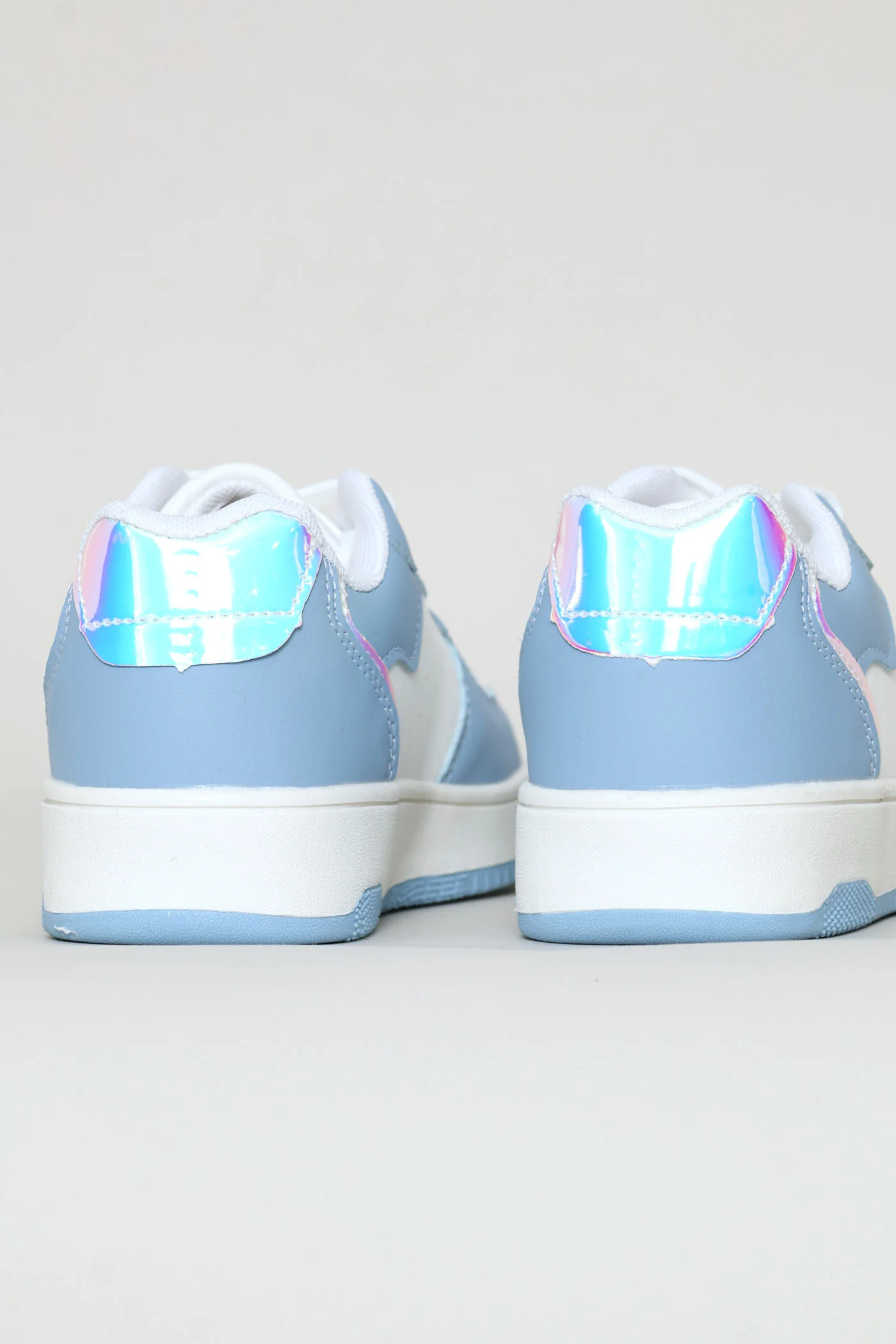 Girls Embellished Court Sneaker - Blue/White - Image 5