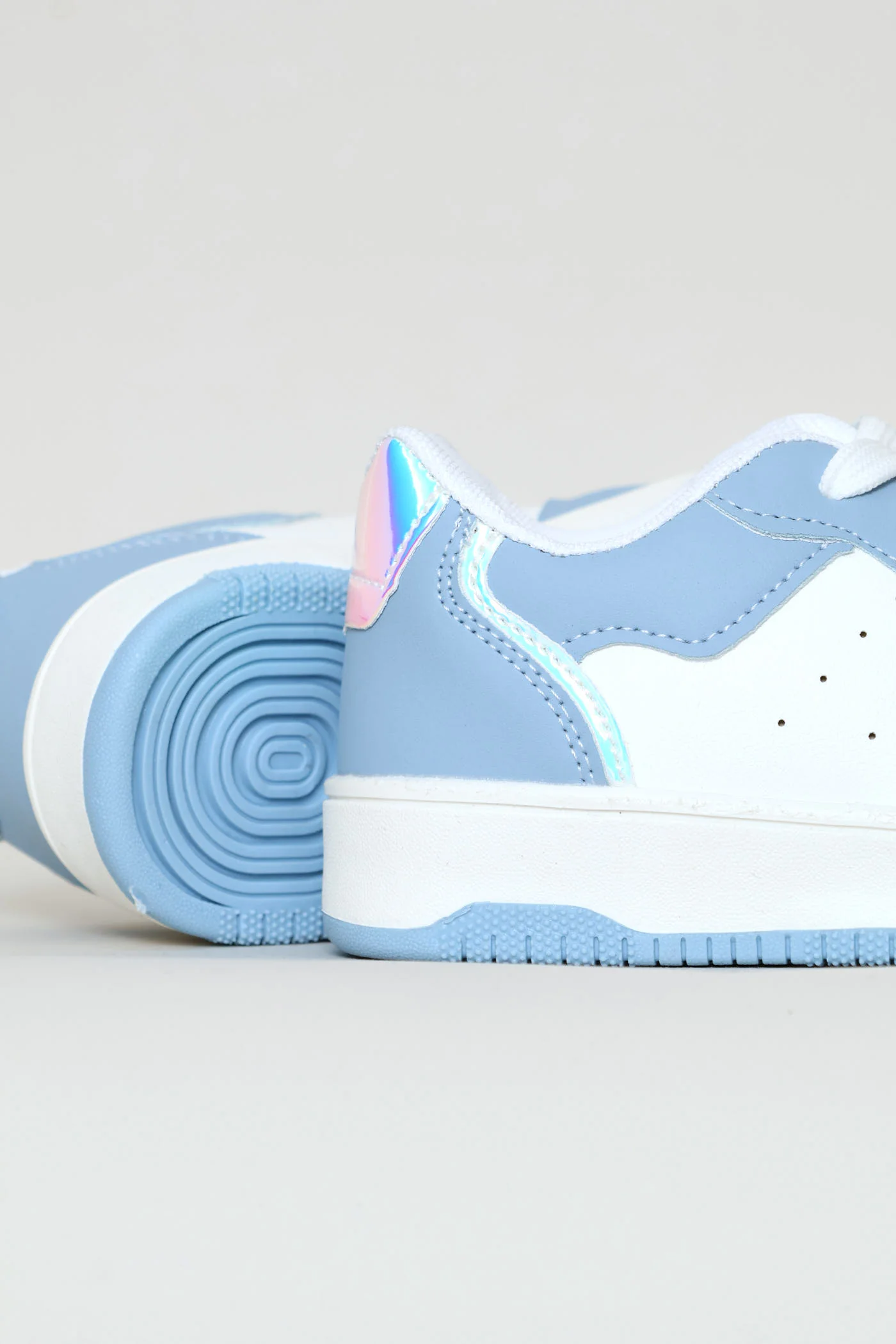 Girls Embellished Court Sneaker - Blue/White - Image 6