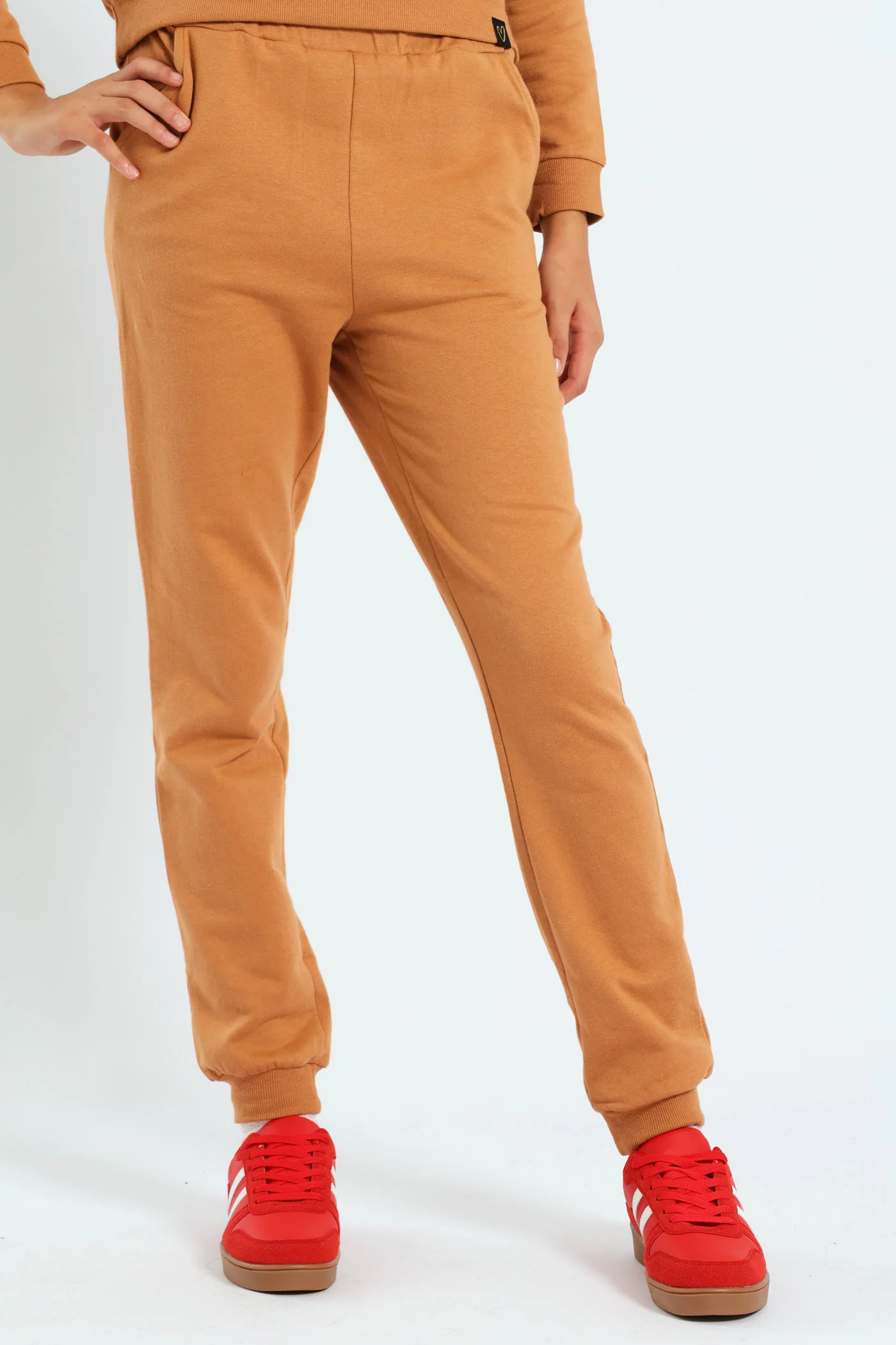 Girls Fleece Jogger - Brown