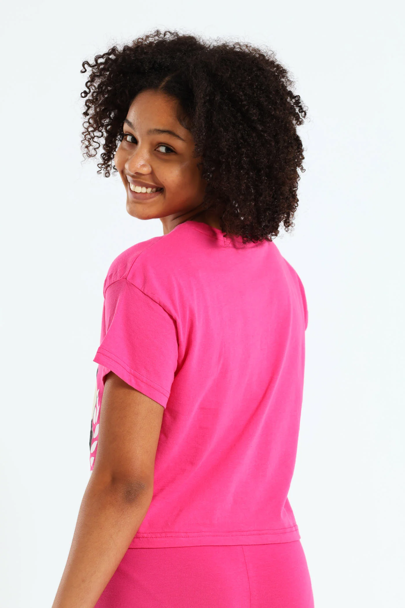 Girls Squish Squad Boxy Tee - Cerise - Image 3