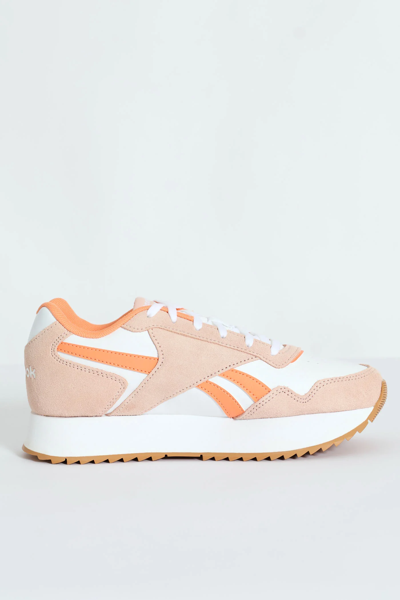Glide Ripple Double Lace Up Sneaker - White/Beige - Image 3