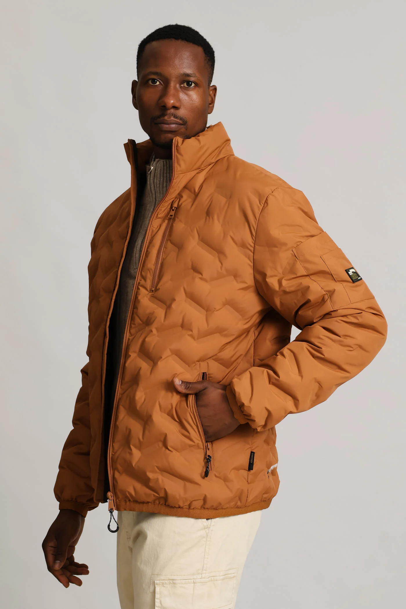 Golden Brown Heat Seal Puffer - Brown - Image 4