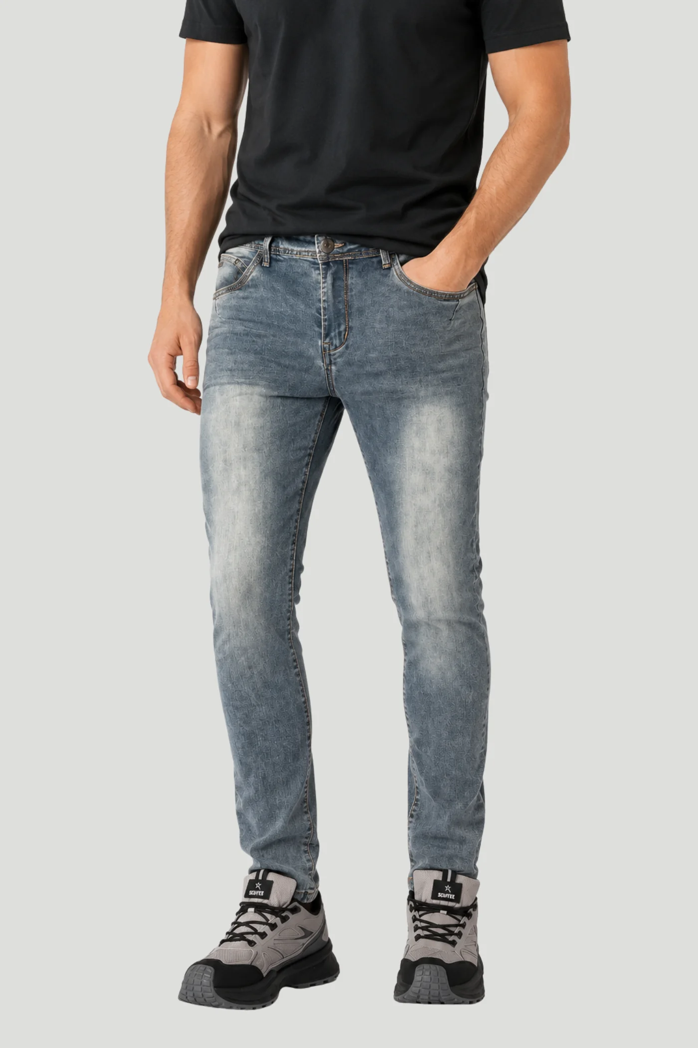Goodman Skinny Denim - Tea Stain - Image 4